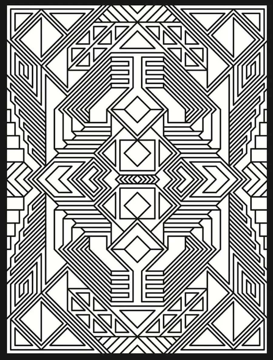 Abstract Coloring Page