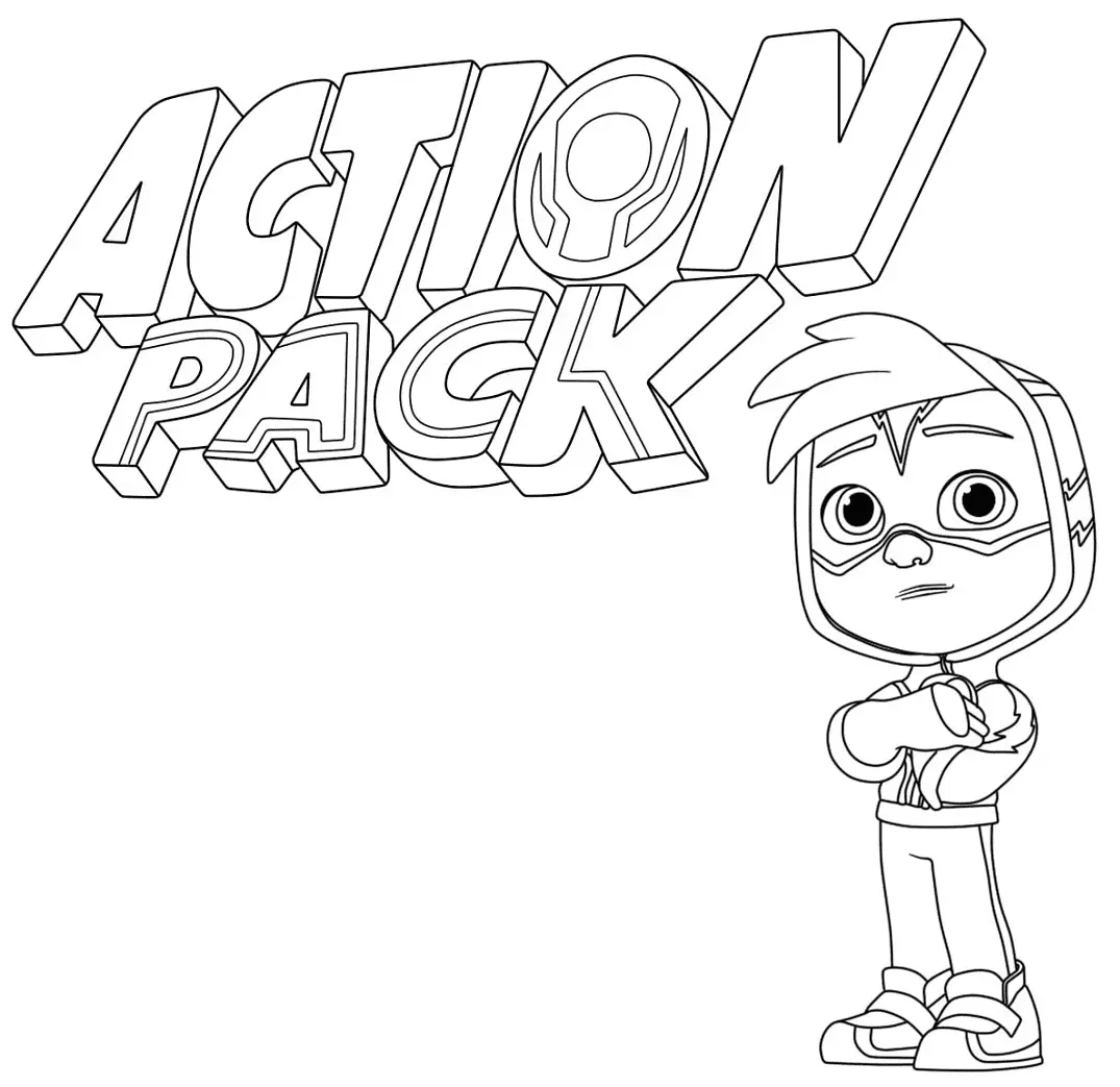 Action Pack Coloring Pages 2