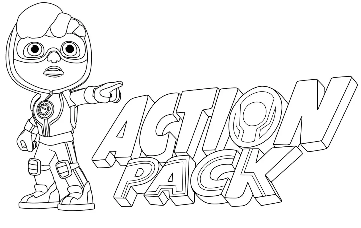 Action Pack Coloring Pages 3