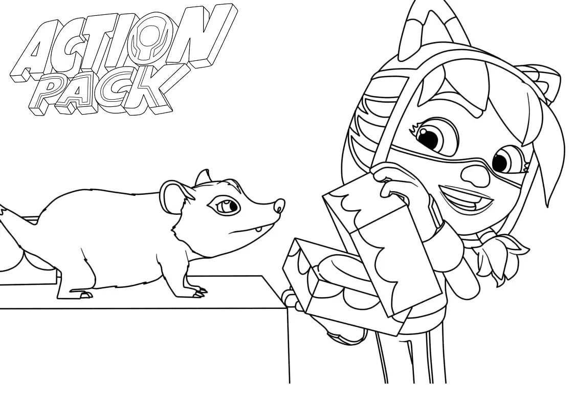 Action Pack Coloring Pages 9