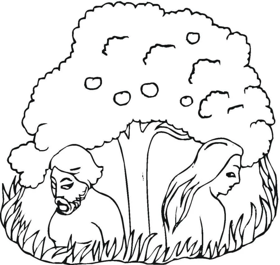 Desenhos de Adao E Eva Para Colorir 10