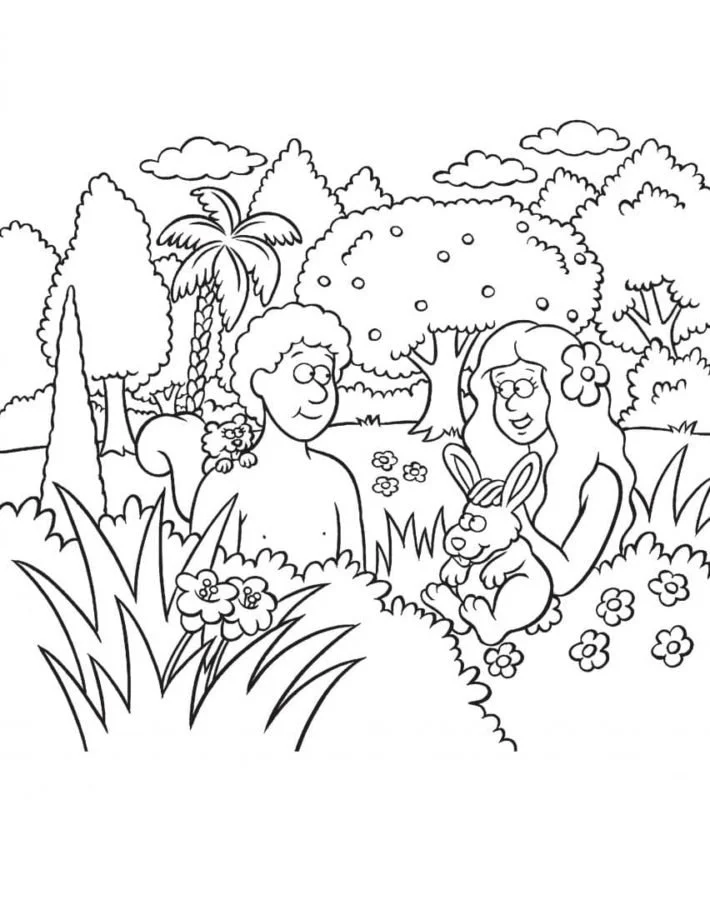 Desenhos de Adao E Eva Para Colorir 11