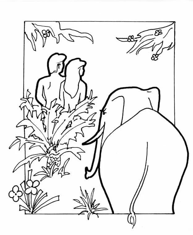 Desenhos de Adao E Eva Para Colorir 13