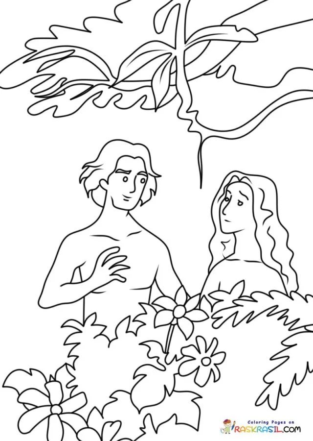 Desenhos de Adao E Eva Para Colorir 5