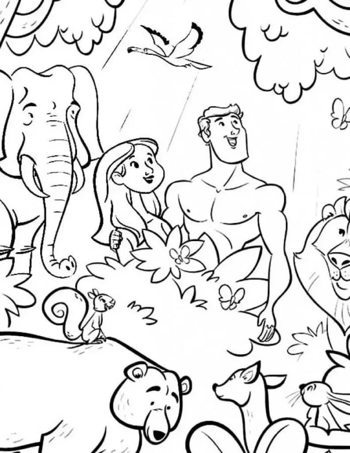 Adam and Eve Coloring Pages 50
