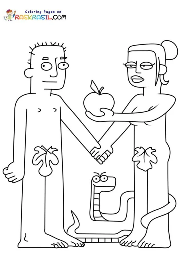 Adam und Eva Ausmalbilder 60