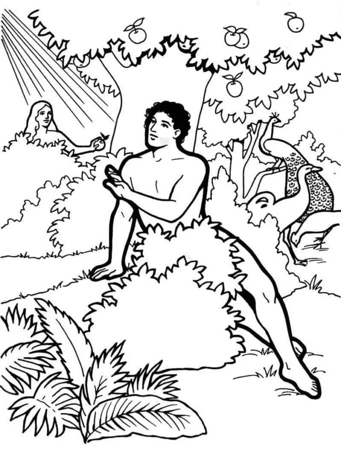Adam and Eve Coloring Pages 61