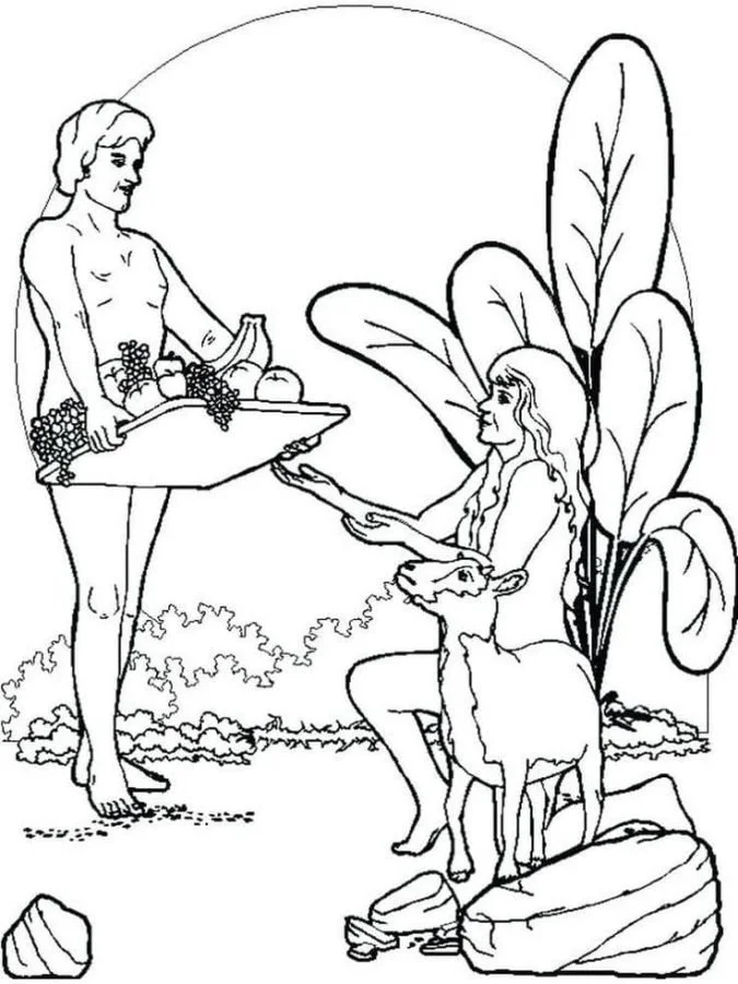 Adam and Eve Coloring Pages 62