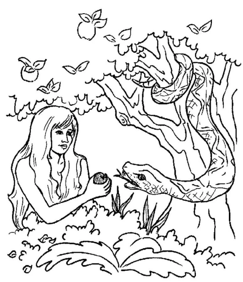 Adam and Eve Coloring Pages 67