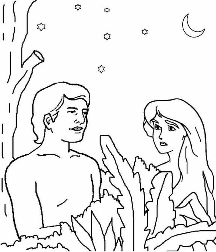 Adam und Eva Ausmalbilder 69