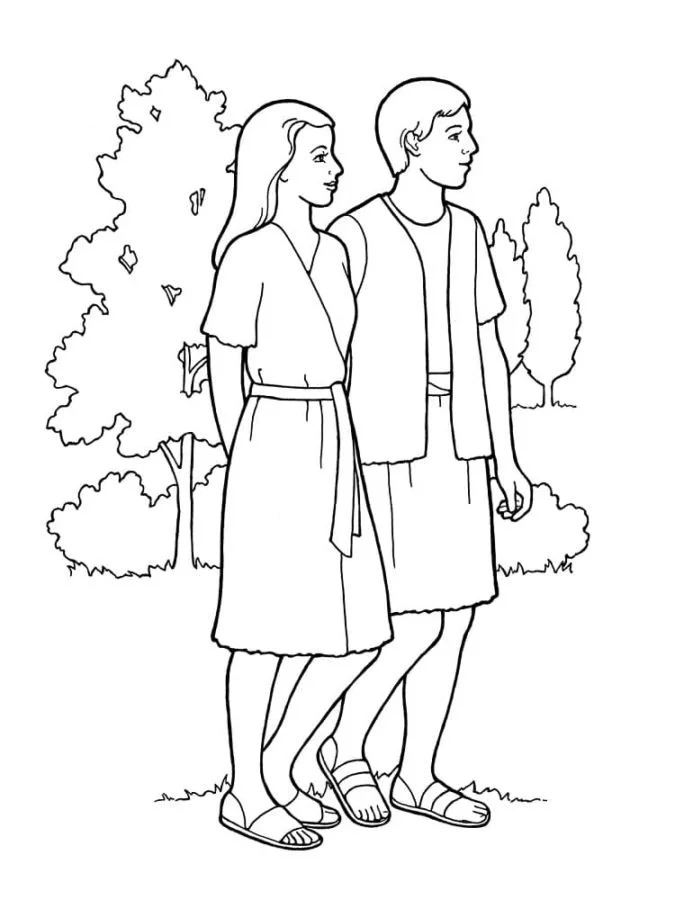 Desenhos de Adao E Eva Para Colorir 8