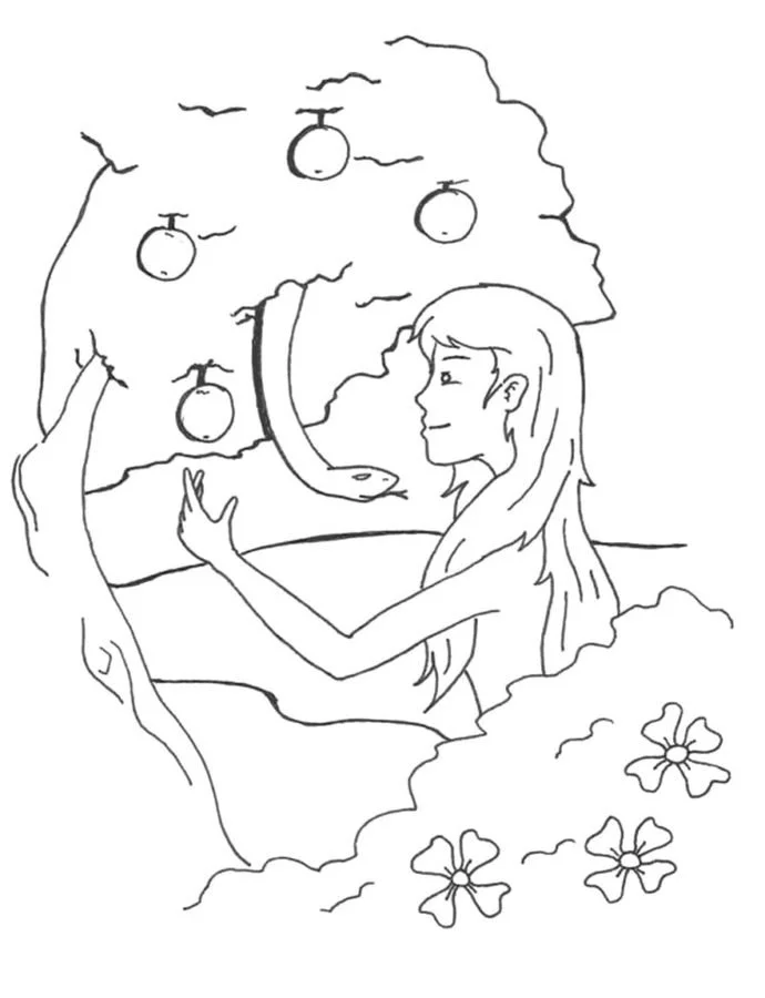 Adam und Eva Ausmalbilder 80