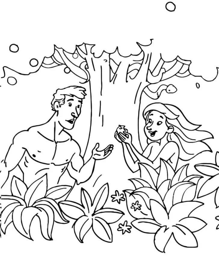 Adam und Eva Ausmalbilder 85