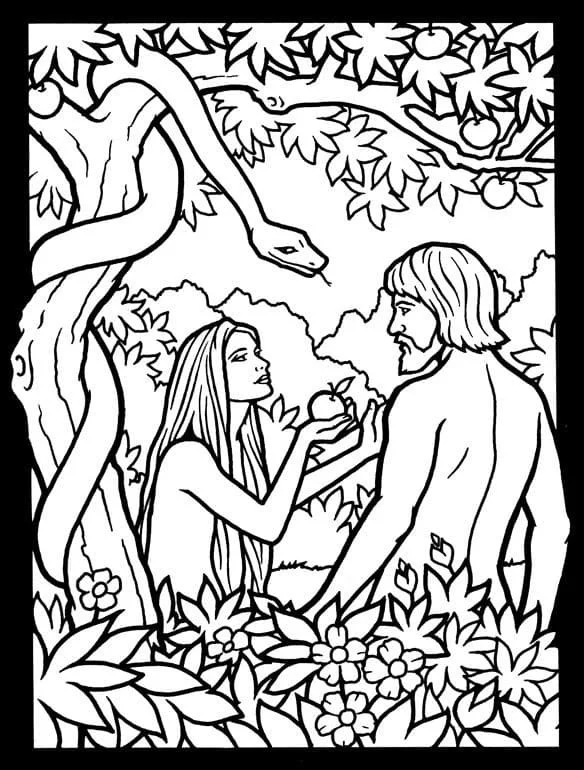 Adam und Eva Ausmalbilder 97