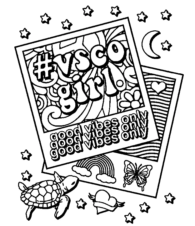 Aesthetic Drawing Coloring Pages 2