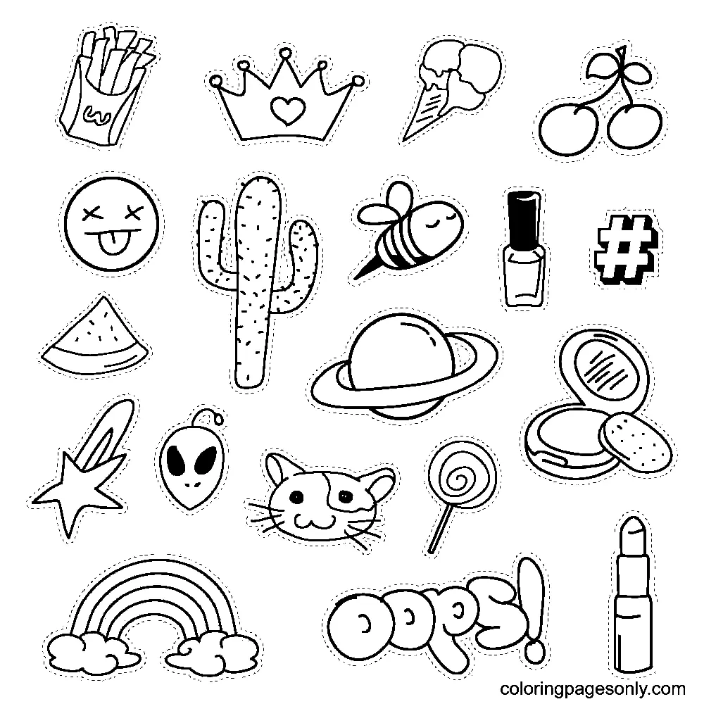 Aesthetic Drawing Coloring Pages 3