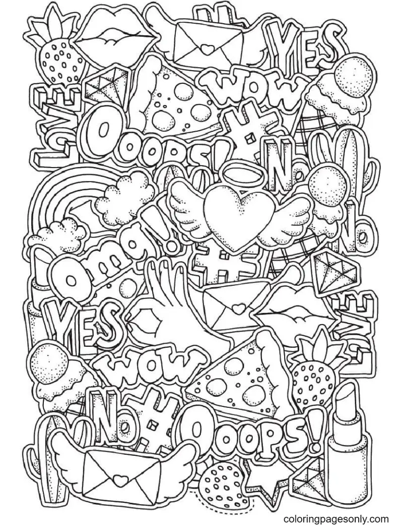 Aesthetic Drawing Coloring Pages 62