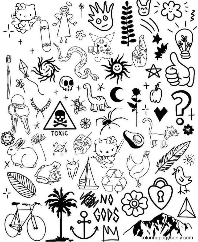 Aesthetic Drawing Coloring Pages 69