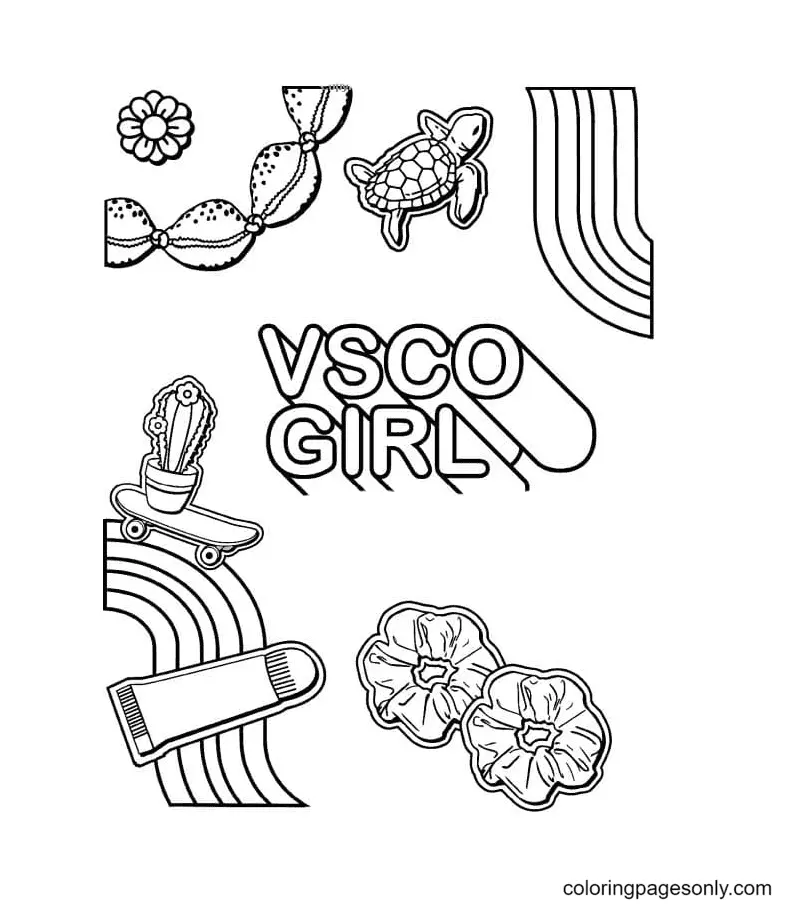 Dibujos Aesthetics Para Colorear 70