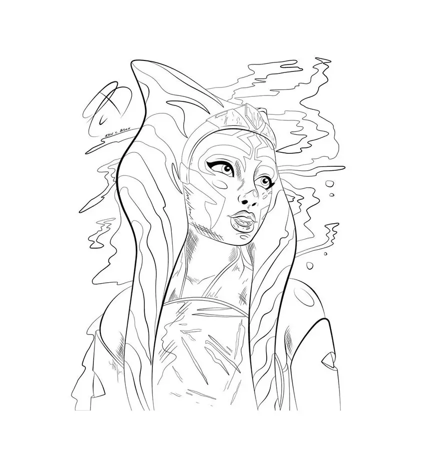 Ahsoka Para Colorear 9