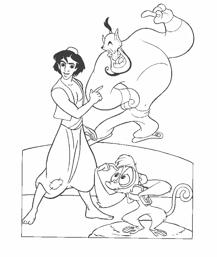 Aladdin Coloring Pages 10