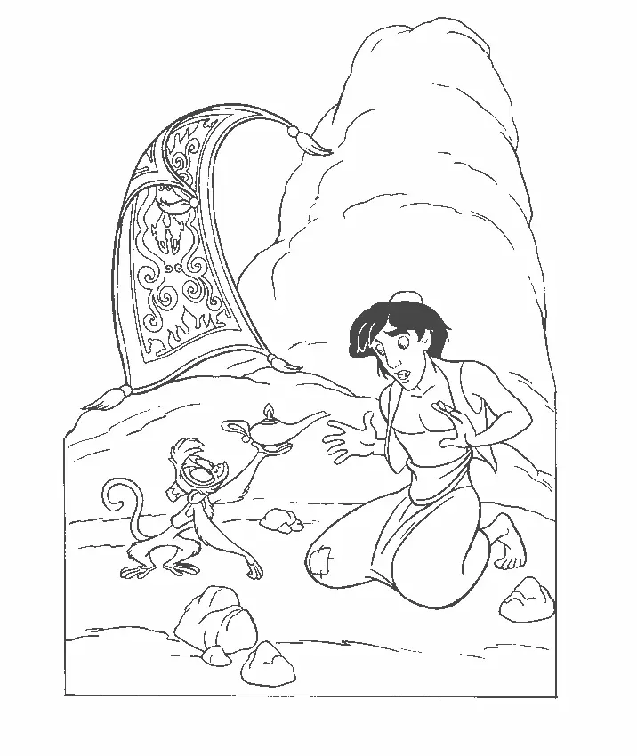 Aladdin Para Colorear 18