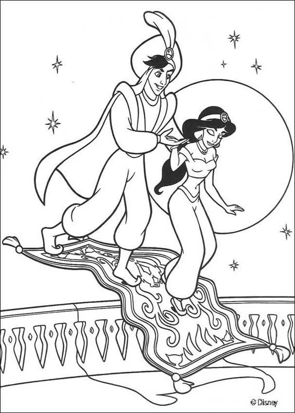 Aladdin Para Colorear 19