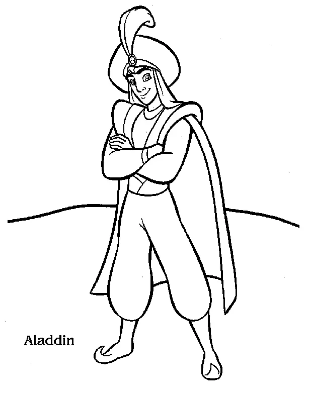 Desenhos de Aladdin Para Colorir 2