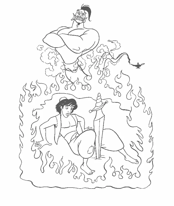 Aladdin Coloring Pages 25
