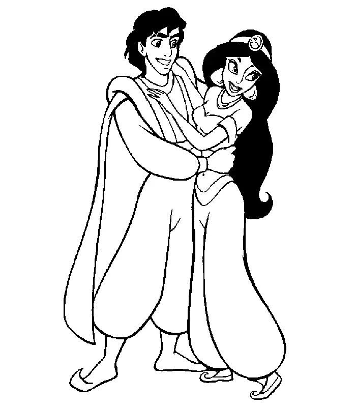 Desenhos de Aladdin Para Colorir 29