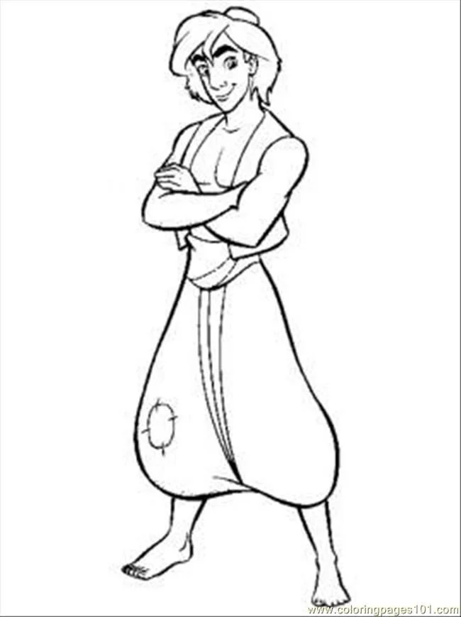 Aladdin Para Colorear 4