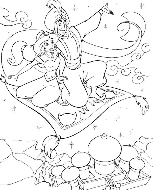 Aladdin Para Colorear 40