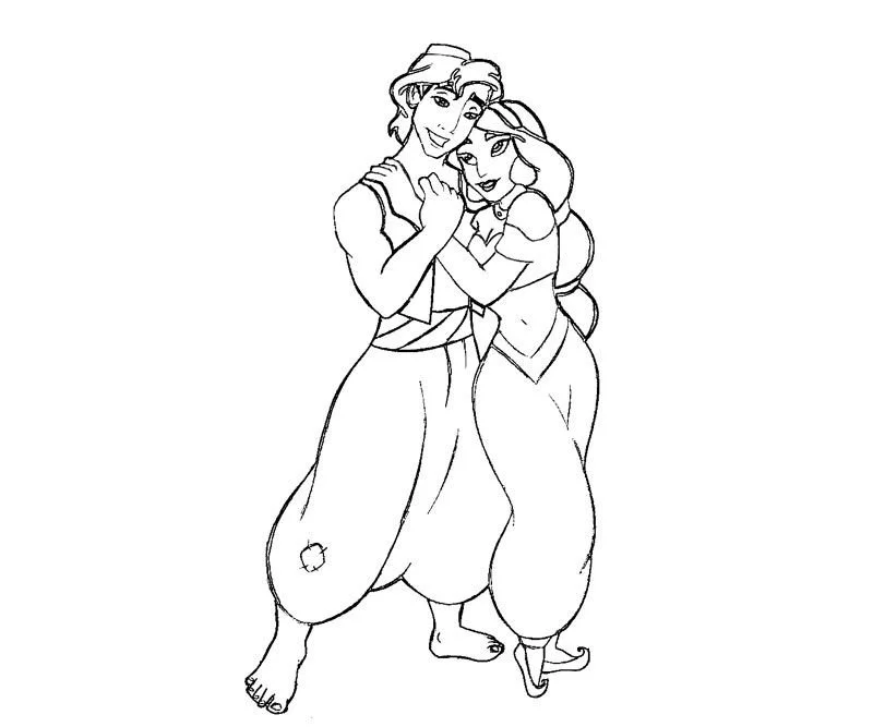 Aladdin Para Colorear 47
