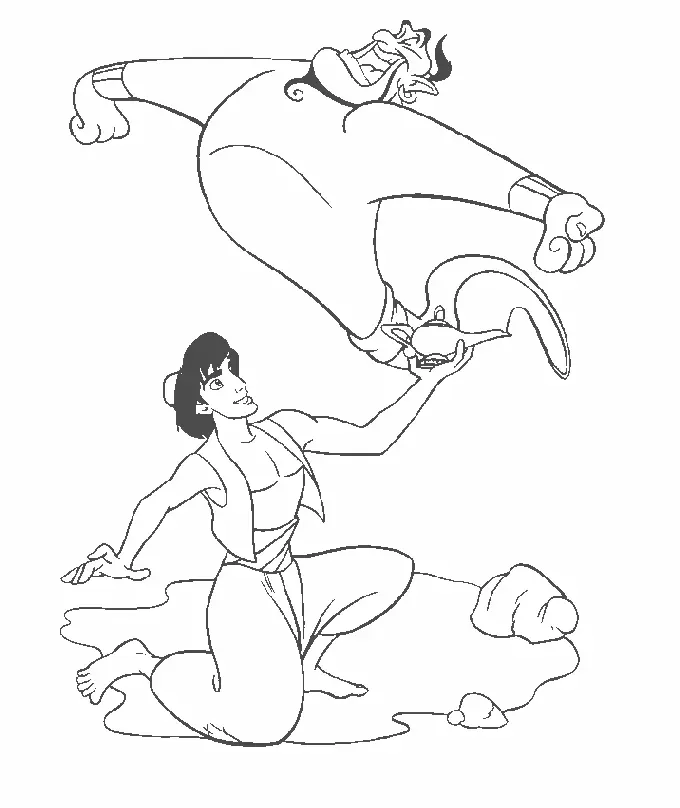 Aladdin Para Colorear 5