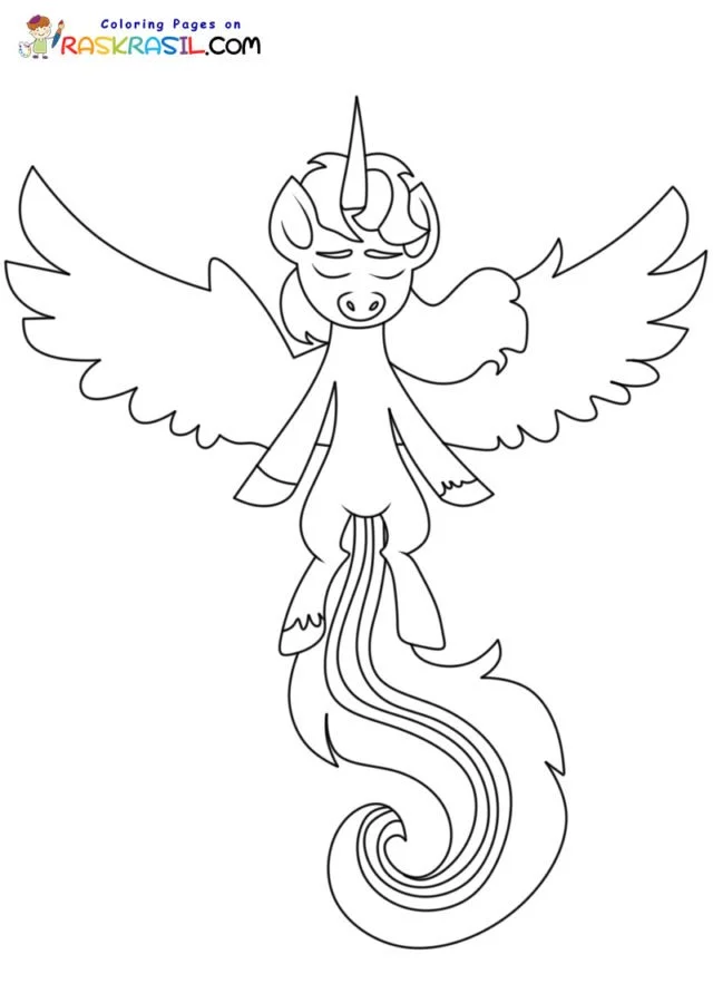 Alicorn Coloring Pages 4