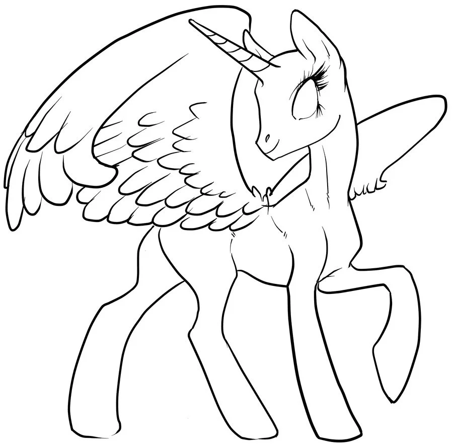 Alicorn Coloring Pages 55