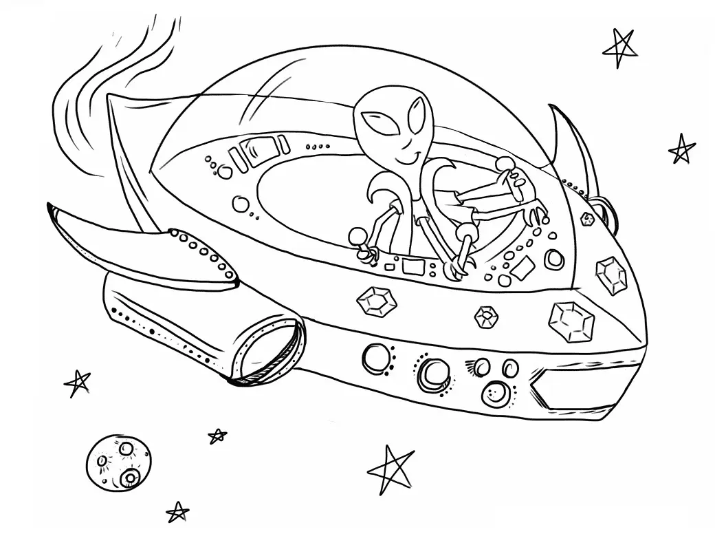 Alien Coloring Pages 23