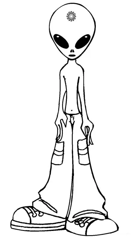 Alien Coloring Pages 8