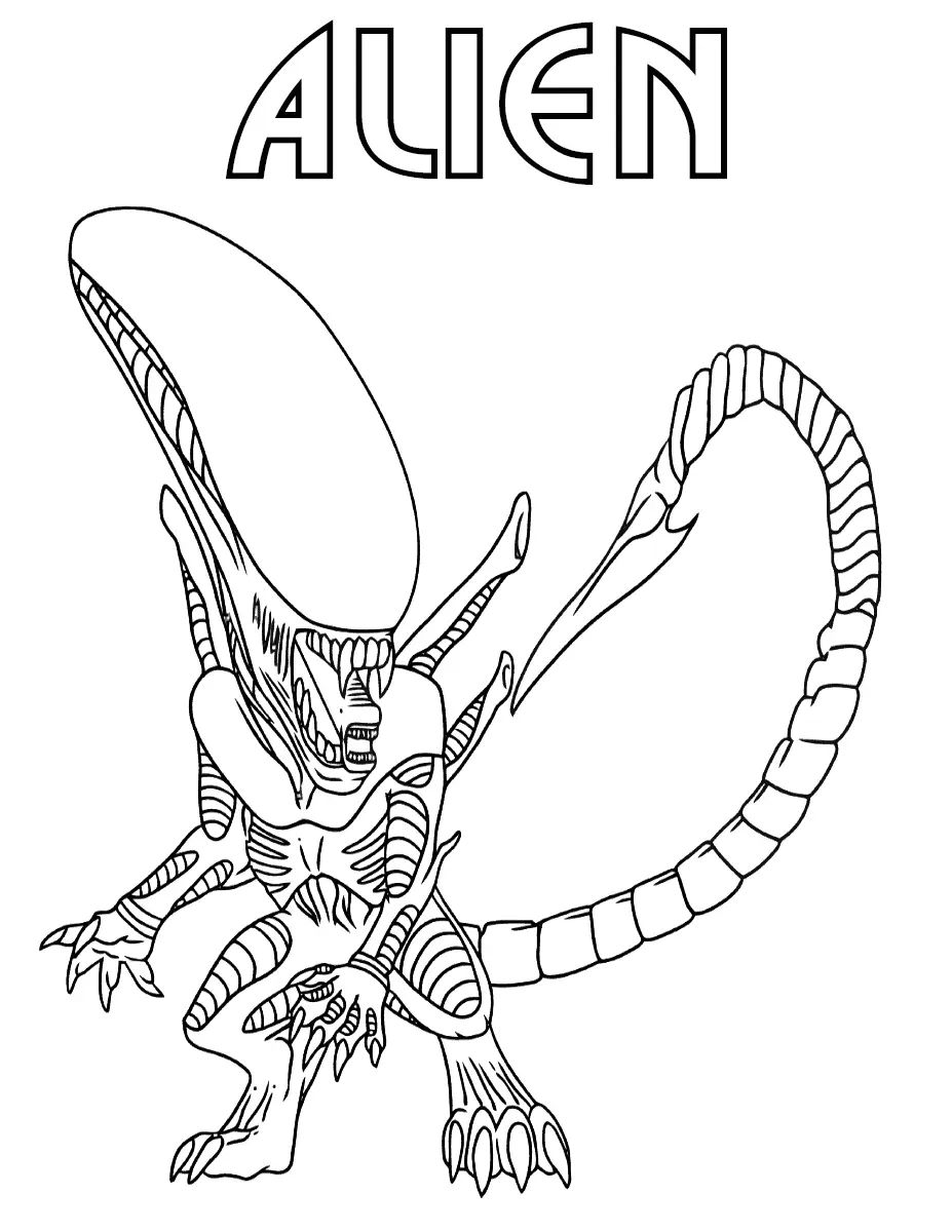Alien Coloring Pages 9