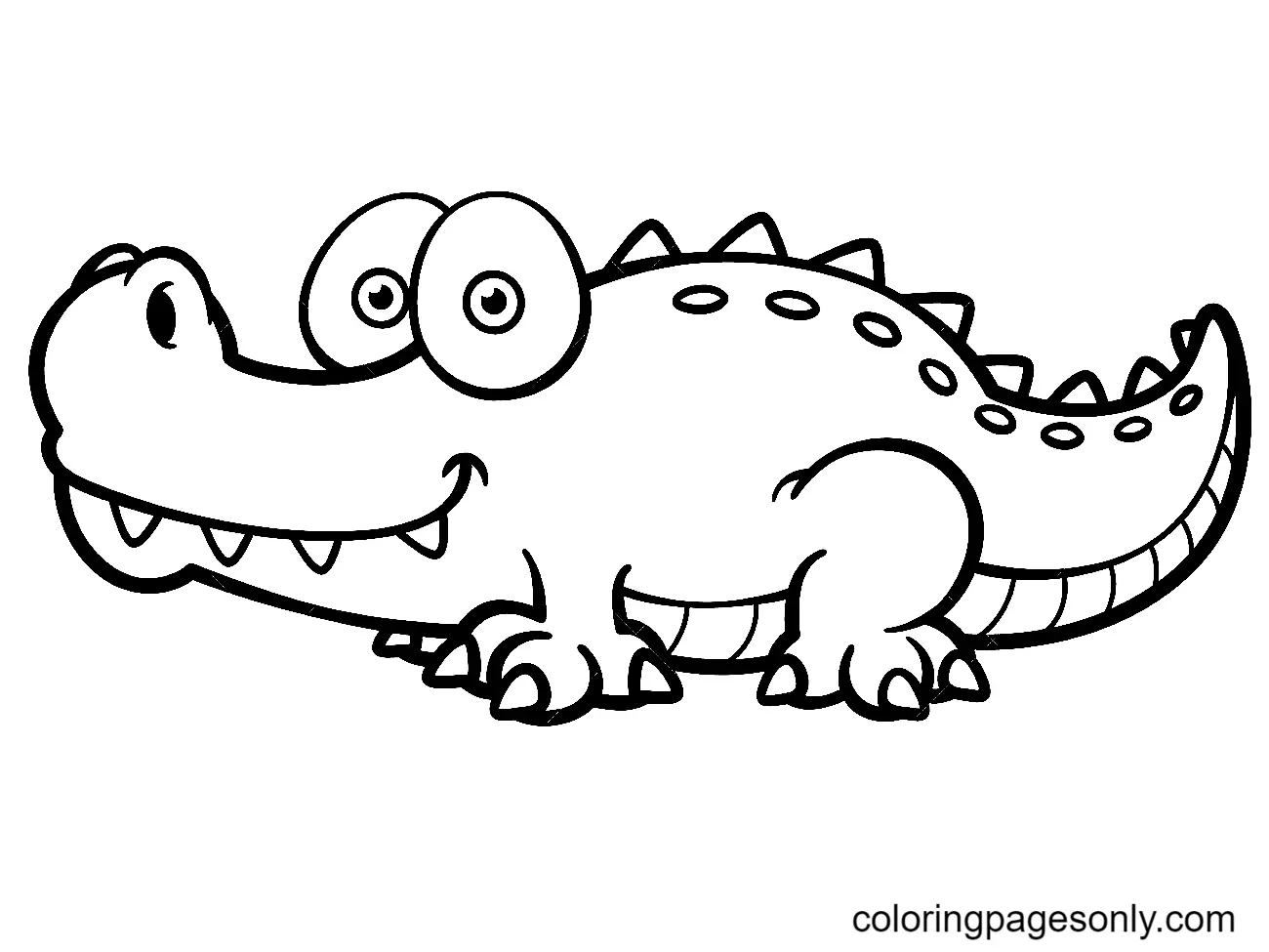 Desenhos de Jacare Para Colorir 54