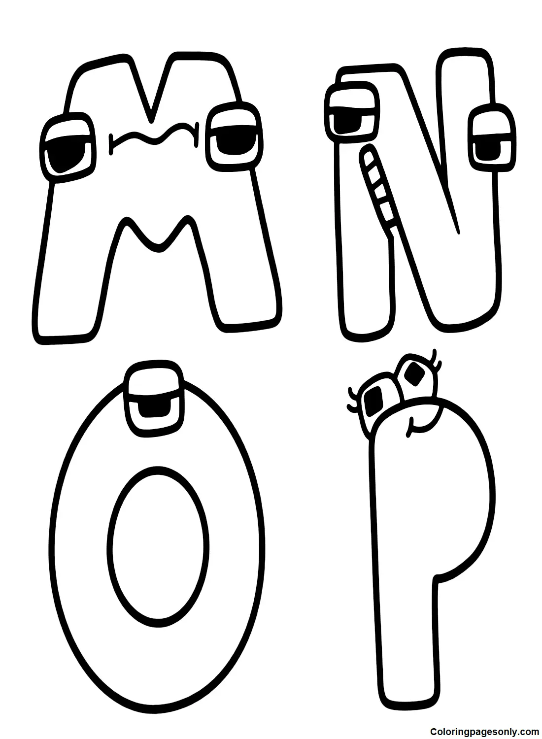 Del Abecedario Para Colorear 12