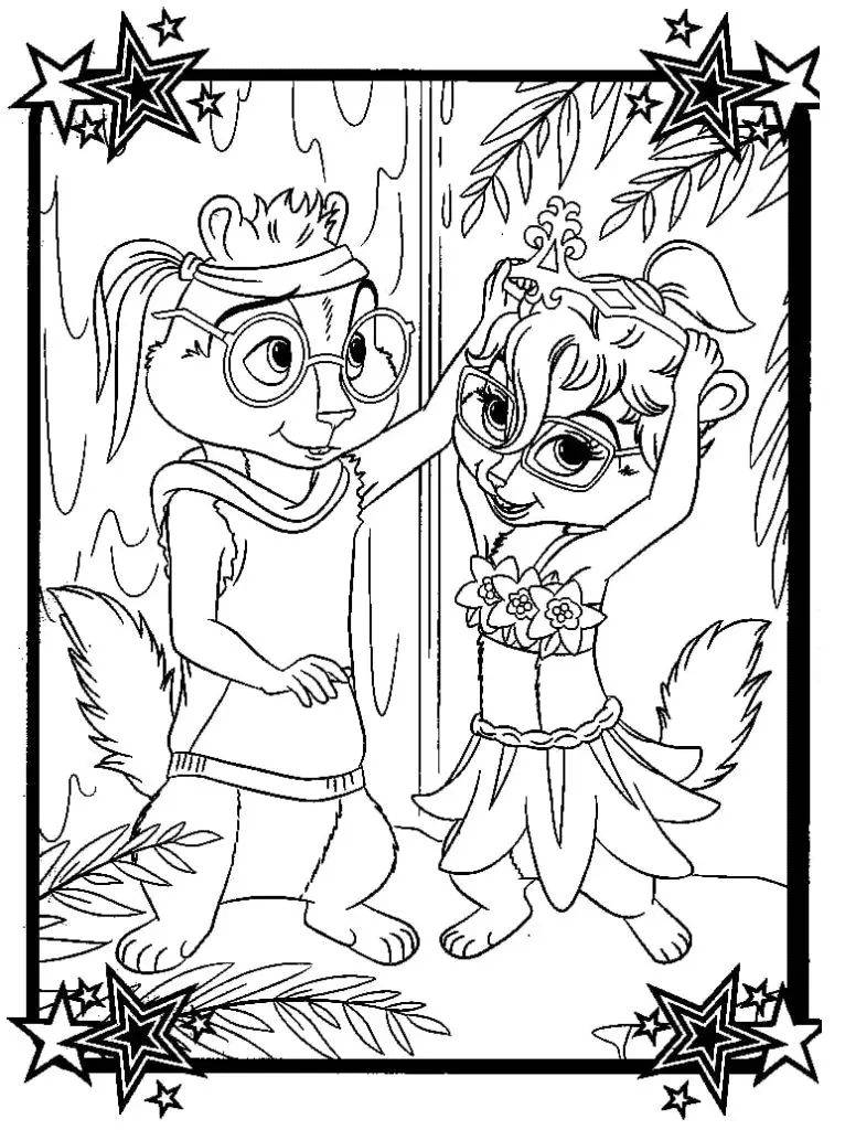 Alvin and the Chipmunks Coloring Pages 12