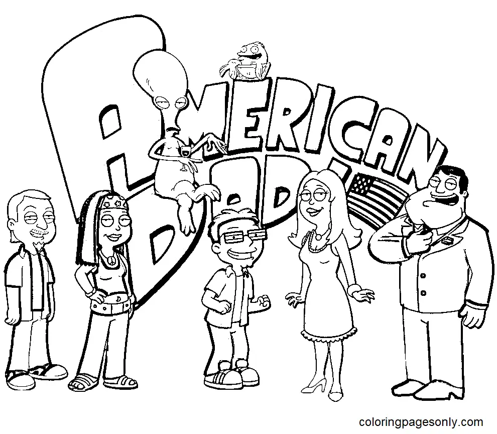 American Dad Coloring Pages 3