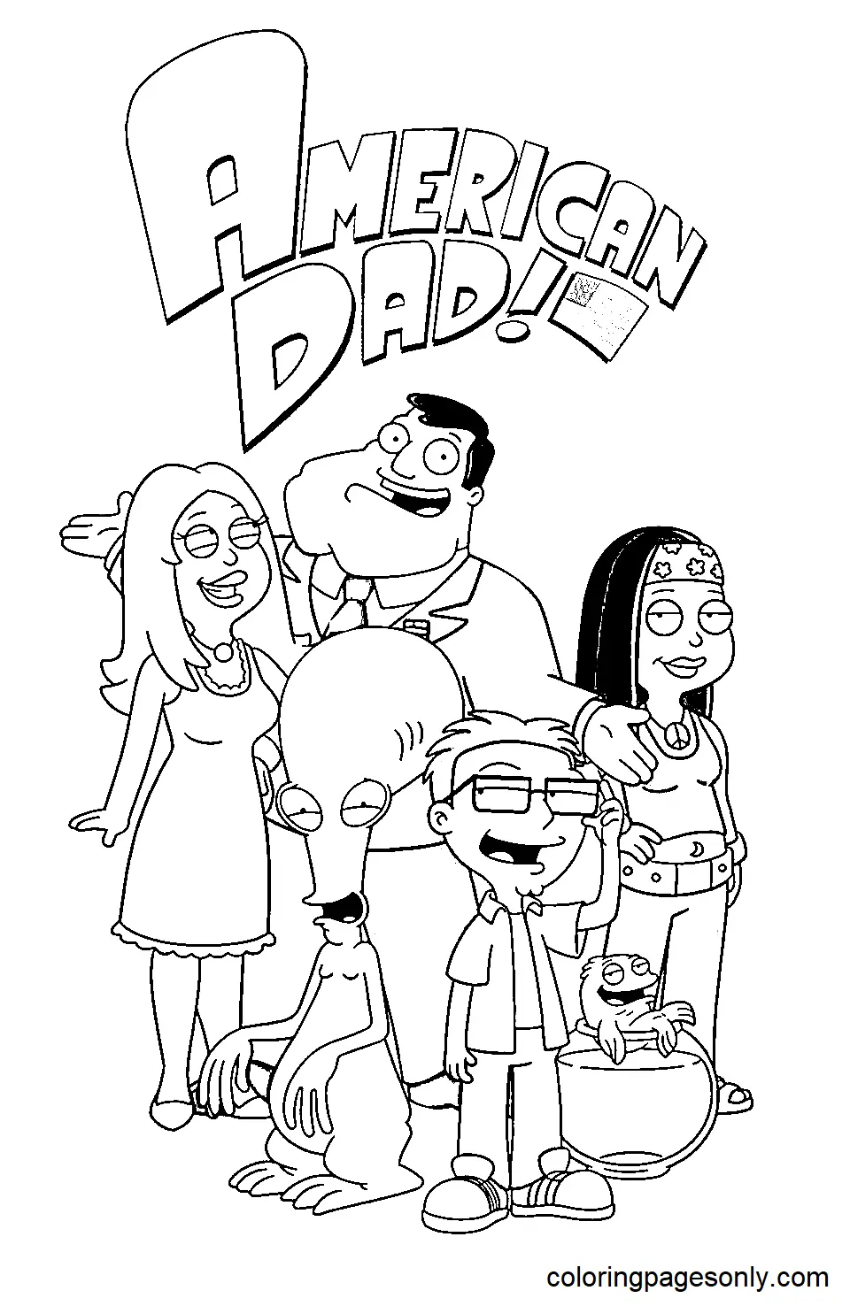 American Dad Coloring Pages 4