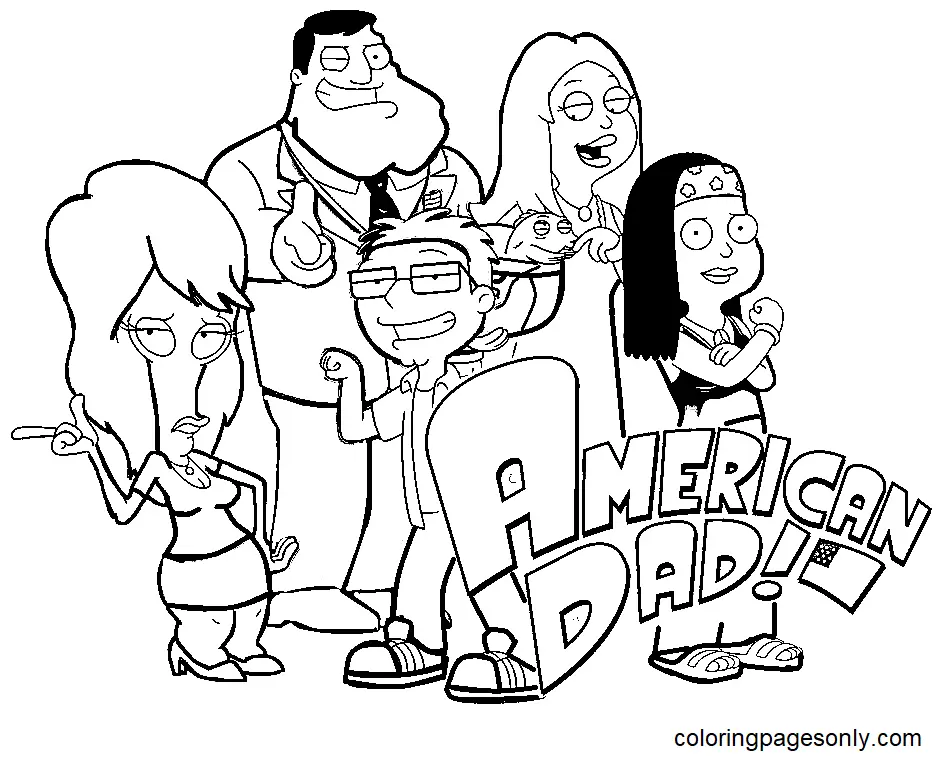 American Dad Coloring Pages 5