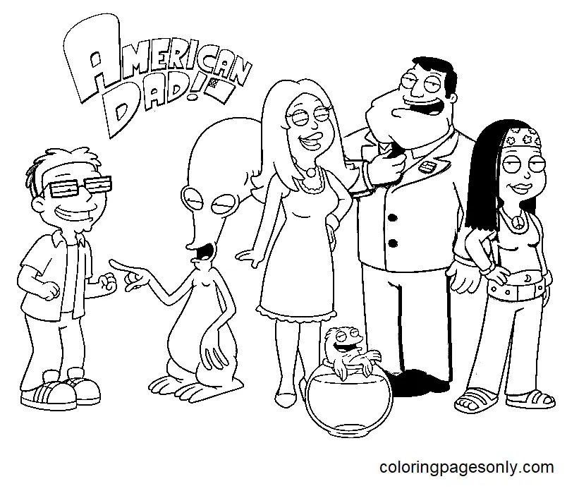 American Dad Coloring Pages 7