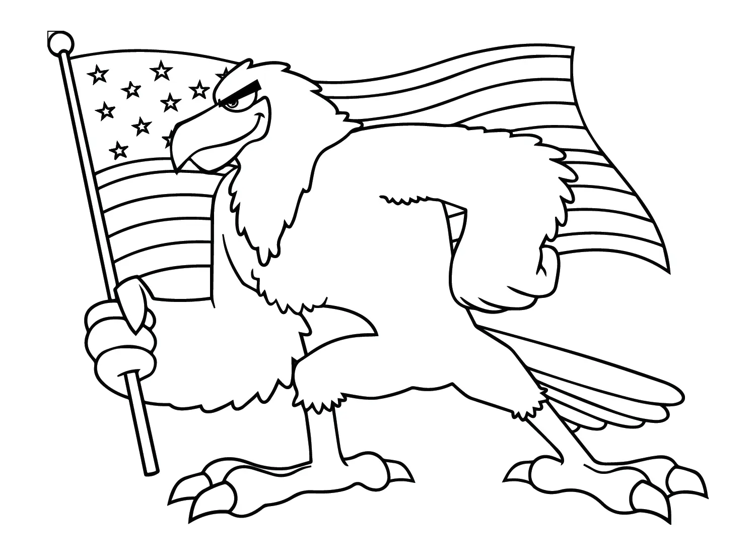 Amerikanische Flagge Ausmalbilder 1