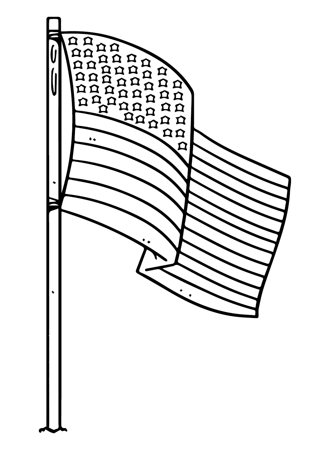 American Flag Coloring Pages 7