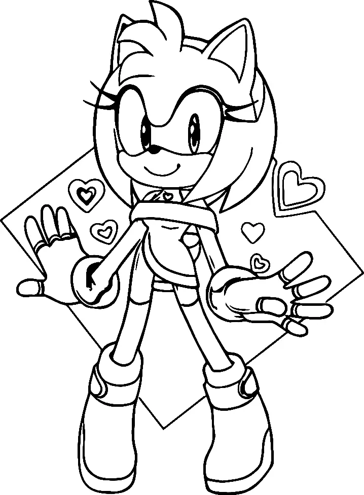 Amy Rose Coloring Pages 10