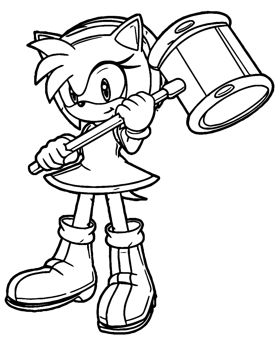 Amy Rose Coloring Pages 13